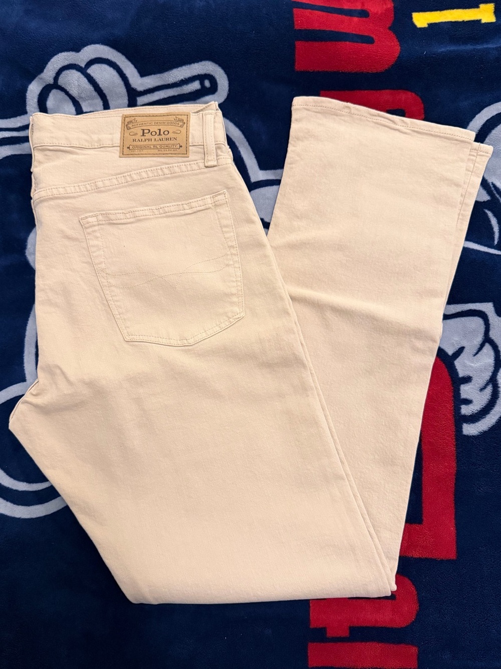 Polo Ralph Lauren Hampton Relaxed Straight Jeans Tan Khaki 34x34